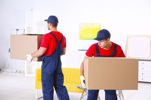 Careful loading of furniture into a van for a Mayfair move