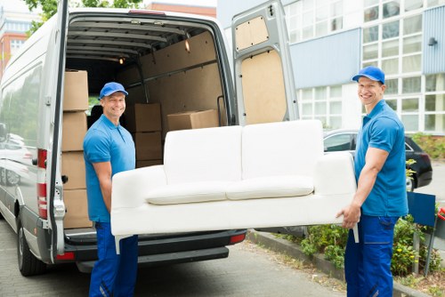 A local moving team preparing for a man and van job in Mayfair