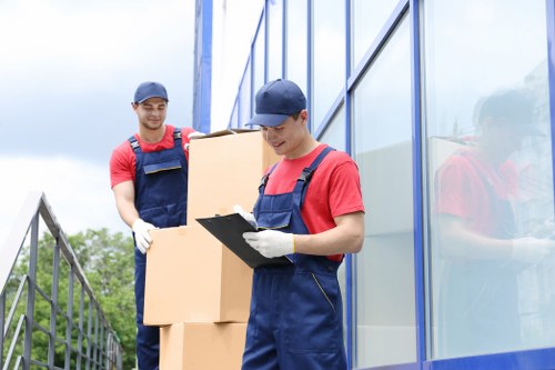 Illustration of cookie policy information on a moving service website