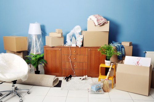 Securely arranged van cargo for safe transport