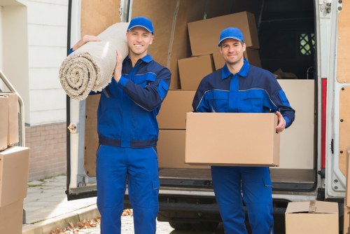 Office furniture and equipment prepared for commercial relocation