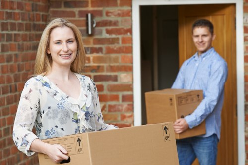 Household items organised for relocation in Mayfair