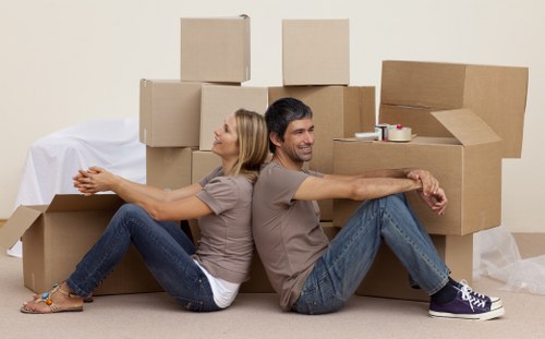 Commercial removal van support for offices in Mayfair
