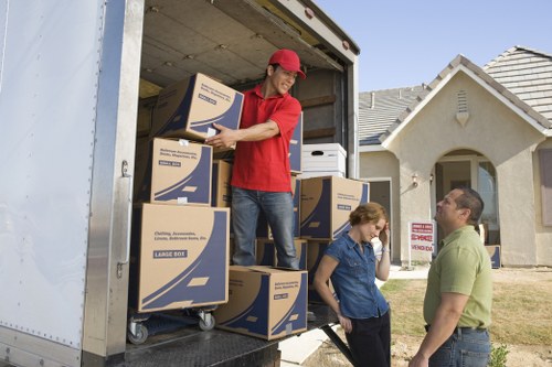 Careful packing and loading for a Mayfair property move